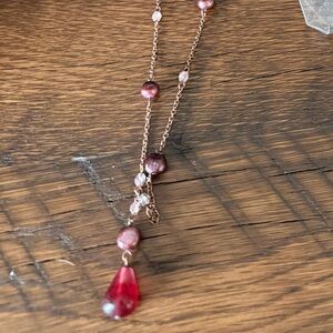 Elegant Pink Beaded Necklace